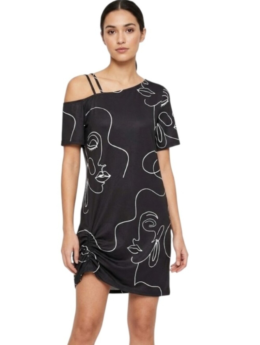 Gray Strappy Shoulder Summer Dress